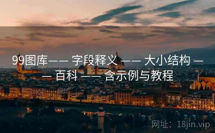 99图库—— 字段释义 —— 大小结构 —— 百科 —— 含示例与教程